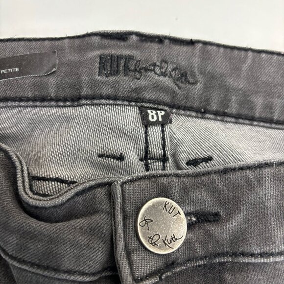 Kut From the Kloth Diana Skinny Women's size 8P Black Denim jeans - Picture 2 of 4